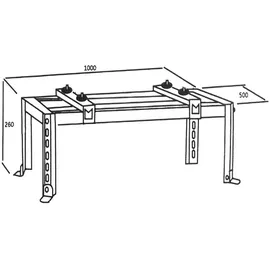 Maclean Brackets Klimaanlage Bodenständer Halterung 280-870mm bis 70kg
