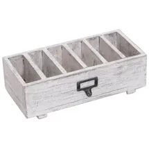 DESIGN DELIGHTS Tisch-Organizer, Weiß, Holz, 32x10x15 cm, Arbeitszimmer, Schreibtische