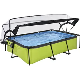 EXIT TOYS Lime Pool 300 x 200 x 65 cm inkl. Filterpumpe und Abdeckung