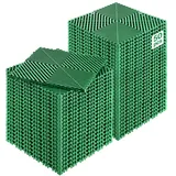Vevor ineinandergreifende Drainagematte Duschmatte 31 x 31 cm modulares ineinandergreifende Bodenmatten, 50 Stk. Spleiß-Drainagematten, rutschfeste Drainage-Bodenfliesen, für Garage Garten Grün