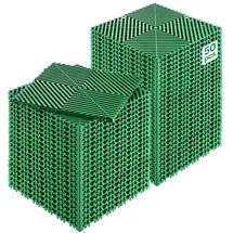 Vevor ineinandergreifende Drainagematte Duschmatte 31 x 31 cm modulares ineinandergreifende Bodenmatten, 50 Stk. Spleiß-Drainagematten, rutschfeste Drainage-Bodenfliesen, für Garage Garten Grün