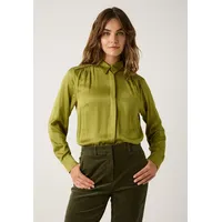 More & More glänzende Satinbluse in autumn green |