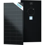Eco-worthy - 120W 12V Solarpanel, 25% Hocheffizienz mit Full Black Design Solarmodul mit Null Gitterlinien auf der Vorderseite, Geeignet für