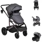 Moni Kombikinderwagen 3 in 1 grau