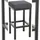 deluke Barhocker KIEL 41 x 85 x 41 cm Dunkelgrau
