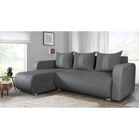 Sofnet Ecksofa Rino, mit Schlaffunktion und Bettkasten, L-Form Couch, Schlafsofa, Ottomane Universal grau