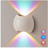 VIVIHEYDAY LED Wandleuchte mit Bewegungsmelder, Kabellose LED Innen Akku Wandlampe, Buntes Licht, USB Aufladbare Wandlampe Nachtlicht, für Treppe, Schlafzimmer, Schrank, Flur, 2/4/6 Stück weiß