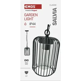 EMOS Salvia 1-flg. E27 15 W 60 cm schwarz Stahl