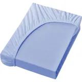 Jersey 90 x 190 - 100 x 220 cm hellblau