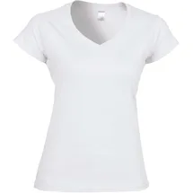 Gildan Damen V-Neck T-Shirt \64V00L\" white S"