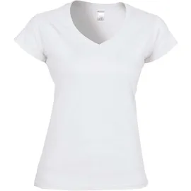 Gildan Damen V-Neck T-Shirt \64V00L\" white S"