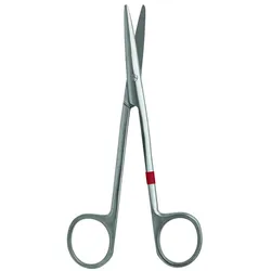 Einmal-Schere Metzenbaum,  stumpf/stumpf, gebogen, 14,5 cm,  25 Stück, EO steril