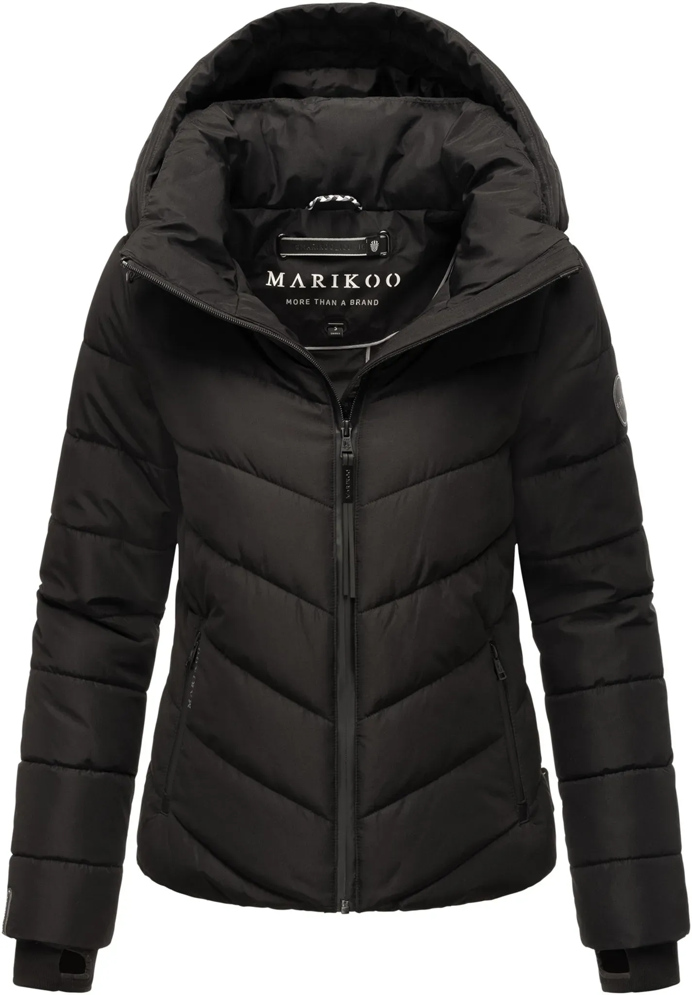 Winterjacke MARIKOO "Samuiaa XVI" Gr. XL, schwarz Damen Jacken Winterjacken mit Kapuze