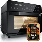 Arendo Airfryer 25L Edelstahl schwarz