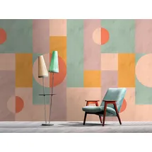 Living Walls Geometrische Retro-Tapete Moderne Mustertapete 2 cm x 10 m 1 St weiß
