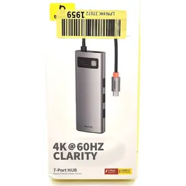 Baseus USB C Hub 7 in 1 Adapter mit 4K@60Hz HDMI, 100W PD, 3 A 3.0 5Gbps, SD/TF Kartenleser, Docking Station für iPhone 15, Laptop MacBook/Surface Pro/iPad/Steam Deck/Rog Ally/Samsung