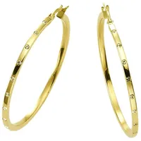 Firetti Paar Creolen »Schmuck Geschenk Gold 333 Klassiker, Gelbgold, Ø ca. 39 mm«, mit Zirkonia (synth.),