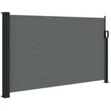 furnicato Seitenmarkise 120 x 500 cm Schwarz Aluminium