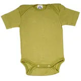 cosilana Baby Kurzarm-Body aus Bio Wolle Seide Grün 62/68