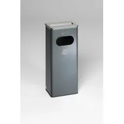 VAR Ascher/Abfallsammler 32 l Abdeckung Edelstahl poliert antik-silber struktur 32 l