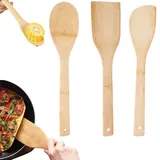 3-Teiliges Set Kochlöffel Holz, Kochlöffel Set Holz, Holzkochlöffel Set, Holz Kochlöffel Set, Holzlöffel Set, Küchenhelfer, Kochlöffel, Rührlöffel, Pfannenwender