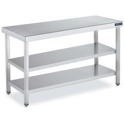 Edelstahl-Tisch Double Shelf 180x60