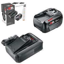 Bosch Akku und Schnellladegerät Starter Set 18V (1x 4,0Ah Li-Ionen-Akku; 1x Schnellladegerät; POWER FOR ALL 18V Alliance)