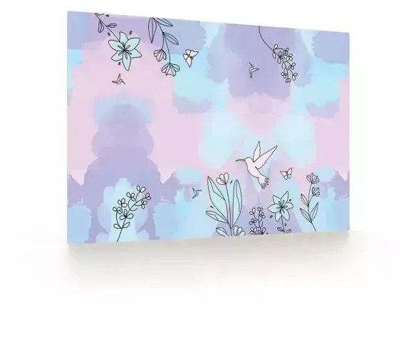 Schreibtischauflage mit Kolibri-Muster – 58 x 38 cm
