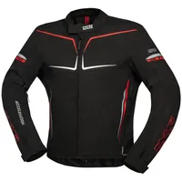 IXS TS-Pro ST-Plus, Textiljacke wasserdicht - Schwarz/Rot/Weiß - XXL