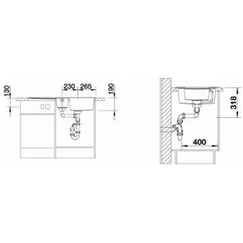 Blanco Metra 6 S softweiß  + Excenterbetätigung