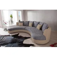 Home affaire Ecksofa Lazio modern und bequem, schmale Armlehnen, tolle Detailverarbeitung, ergonomische Form grau 287 cm x 76 cm x 160 cm