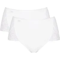 sloggi Slip »Pure Sense Luxe Maxi C2P«, (2er Pack), Spitzendetails sloggi WHITE