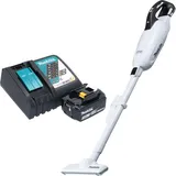 Makita DCL 281 FRF1W Akku Staubsauger 18 V weiß Brushless + 1x Akku 3,0 Ah + Ladegerät
