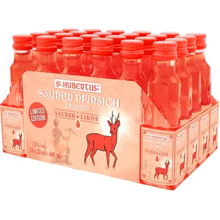 hubertus kräuterspezialitäten Saurer Pfirsich 15% Vol. 0,02 l