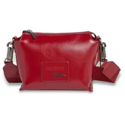 Pepe Jeans für Damen. PL0300010 Edith Glänzende rote Umhängetasche (OSFA), Lässig, Polyurethan