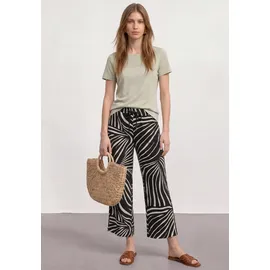 STREET ONE 7/8 Wide Leg Hose Loose Fit Schwarz 42