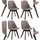 CLP Borneo V2 4 St. Stoff taupe/walnuss