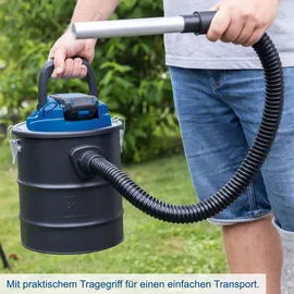 SCHEPPACH Aschesauger C-AVC15-X | 20V | 15L Metallbehälter | 10kPa Saugleistung | 1000mm Absaugschlauch | inkl. 2Ah Akku | 2,4A Ladegerät