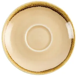 Gastronoble Olympia Kiln Untertassen Sandstein | 16cm | Porzellan | 12 Untertassen