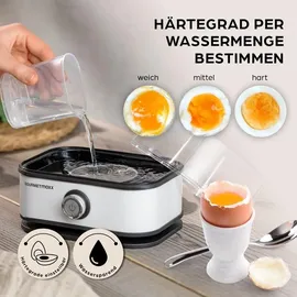 GOURMETmaxx Eierkocher 6 Eier + Eipicker Weiß