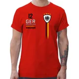 T-Shirt Herren - 2026 Fussball Fanartikel - Deutschland WM Trikot Farben - S - Rot - em triko fußball-Fanartikel fußball German Shirt Deutschland. Tshirt fussballtrikot fußball. Germany Shirts - S