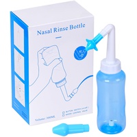 Nasendusche Set Nasenspülkanne zur Nasenreinigung und Nasenspülung für Erwachsene & Kinder bei Erkältung und Allergie BPA-frei 300ML(Hellblau)