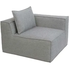 Mendler L-Sofa HWC-O54 mit Ottomane hellgrau