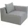 Mendler L-Sofa HWC-O54 mit Ottomane hellgrau
