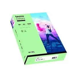 Inapa tecno colors A4 80 g/m2 500 Blatt mittelgrün
