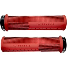 Peaty's Monarch Mushroom Griffe Fahrradgriffe rot 138 mm