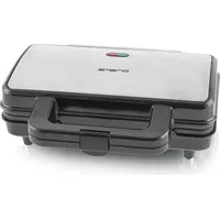 EMERIO Sandwichtoaster 2-Scheiben-Toaster Sandwich-Platten - Schwarz/Silber