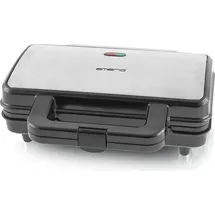 EMERIO Sandwichtoaster 2-Scheiben-Toaster Sandwich-Platten - Schwarz/Silber