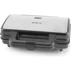 EMERIO Sandwichtoaster 2-Scheiben-Toaster Sandwich-Platten - Schwarz/Silber