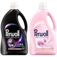 PERWOLL Flüssig 2x 52 WL (104WL) Black & Für Wolle & Feines Set 2x 2,6l